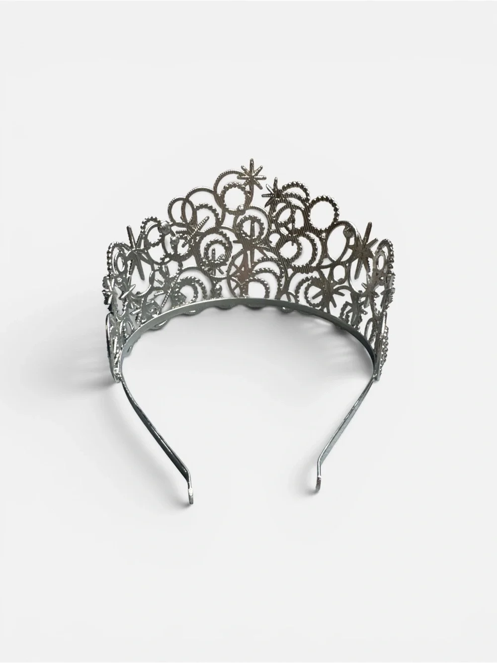 Wicked Glinda Galinda Rhinestone Starburst Silver Tiara Costume or Bridal Crown
